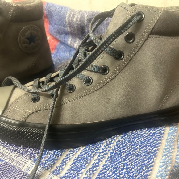 Gray Converse All Star/Chuck Taylor High Tops - Picture 8 of 16